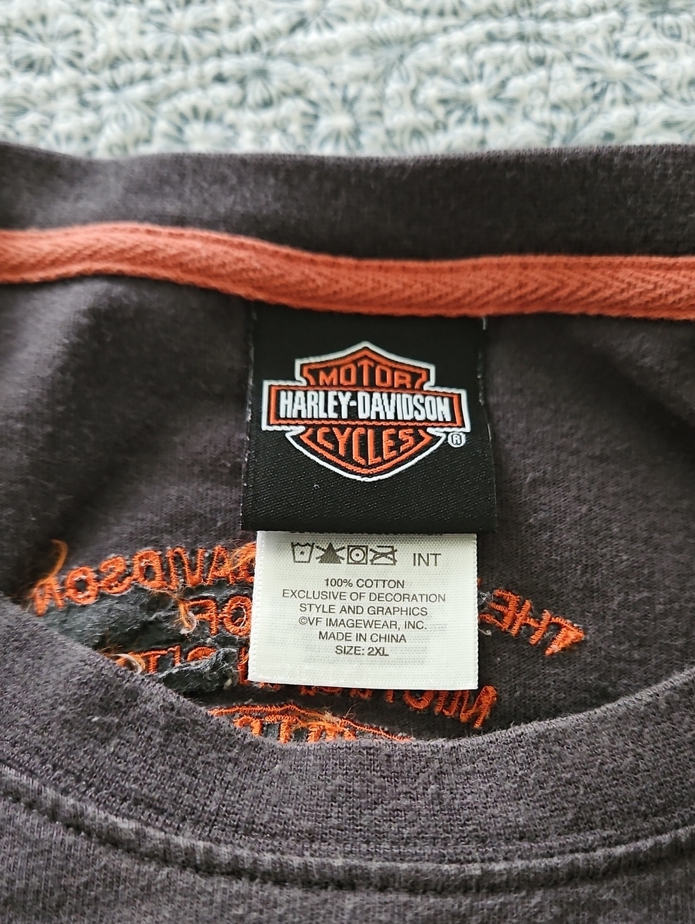Harley-Davidson Black, White & Orange Motorcycles Graphic Tee - Picture 5 of 5